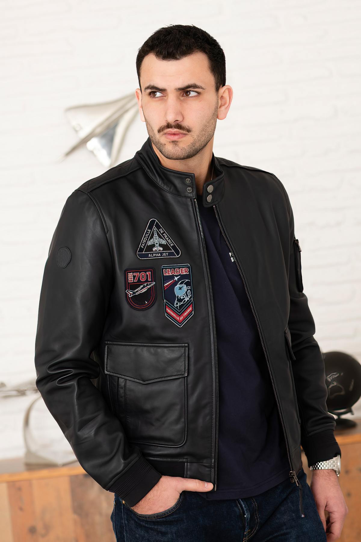 Giacche Uomo Patrouille De France OPIUM NAPOLI DARK NAVY — vista 8