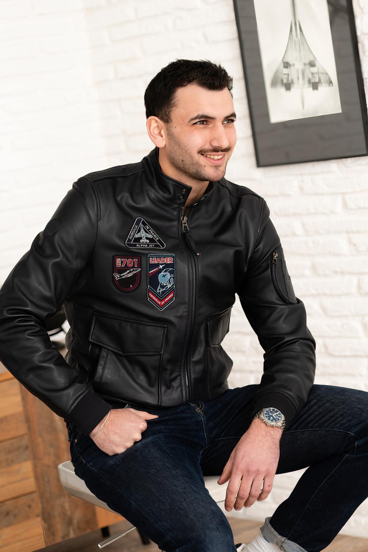 Giacche Uomo Patrouille De France OPIUM NAPOLI DARK NAVY — vista 1