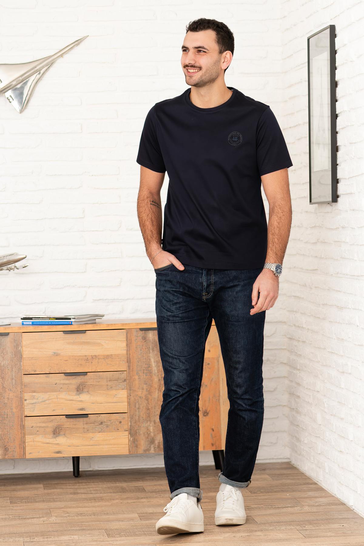 Tee Shirt Homme Patrouille De France TERRA MERCERISE NAVY BLUE — vue 2