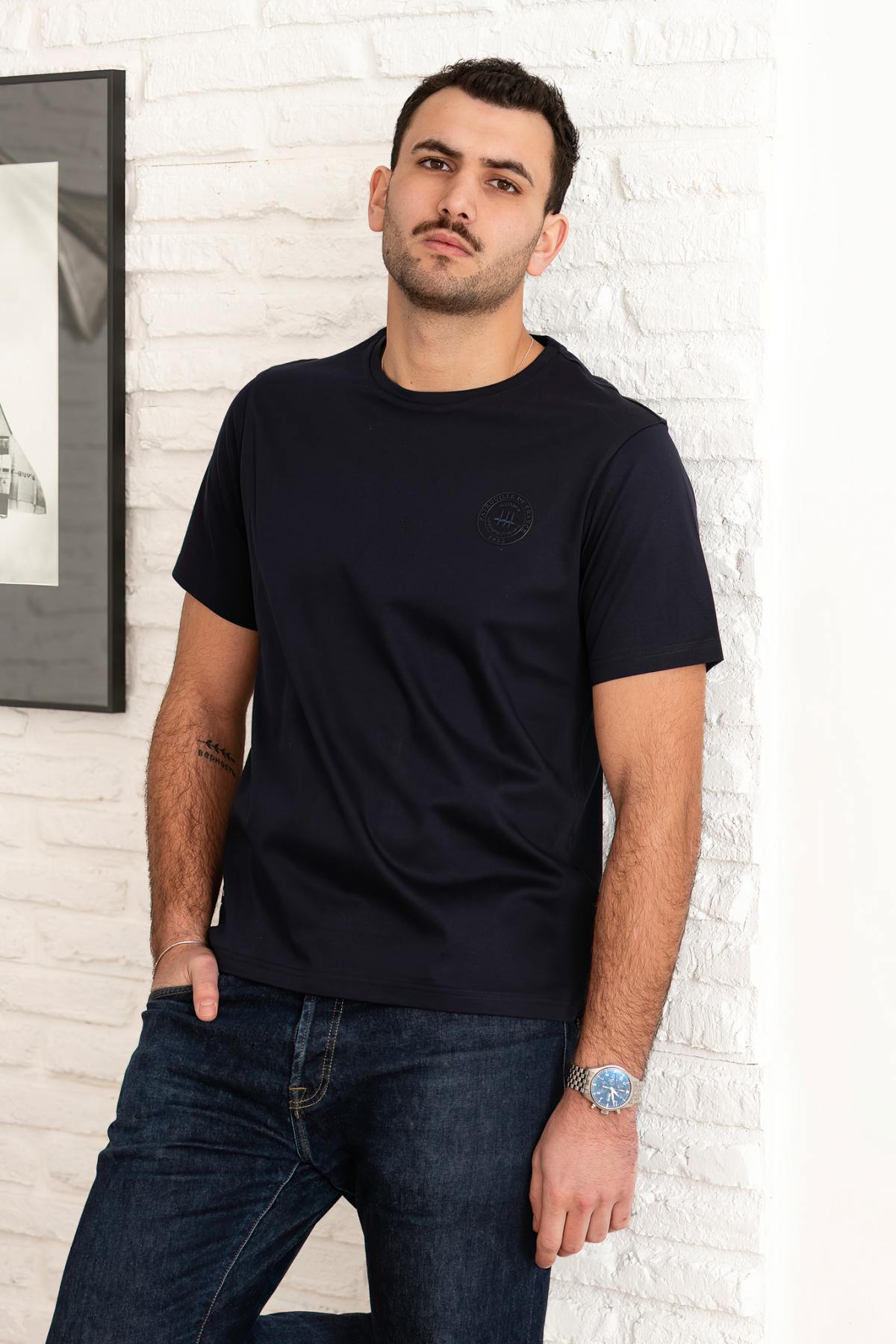 Tee Shirt Homme Patrouille De France TERRA MERCERISE NAVY BLUE — vue 1