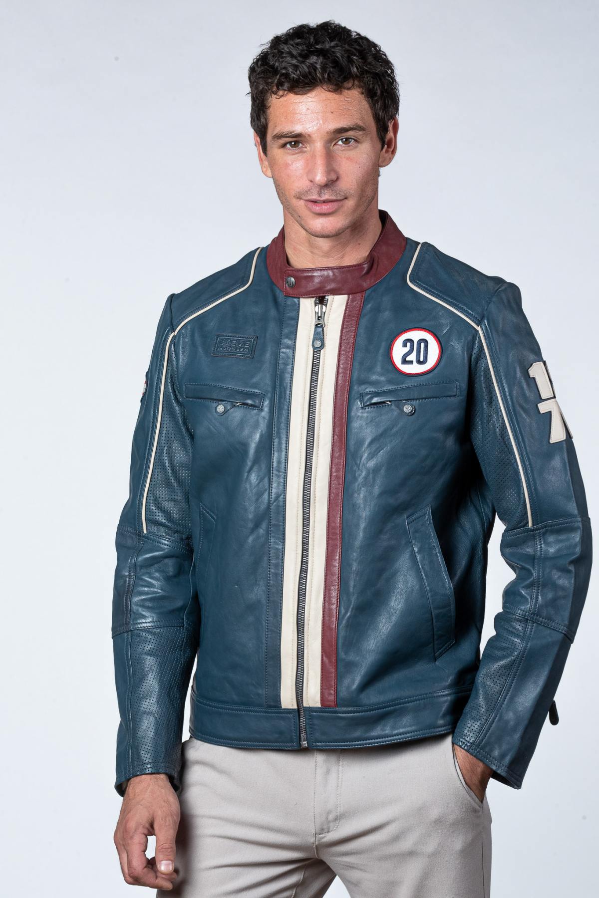 Chaqueta Hombre Steve Mcqueen LIAM ROYAL BLUE — vista 1