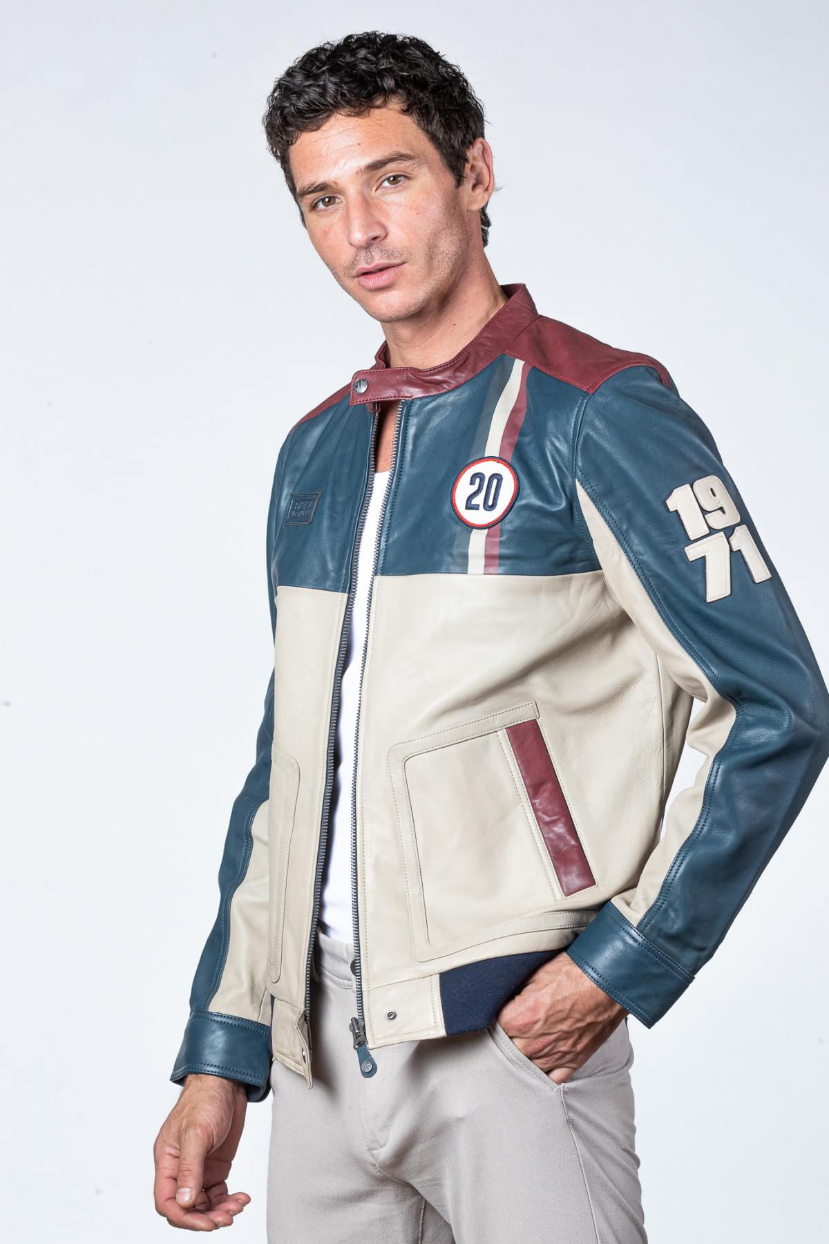 Chaqueta Hombre Steve Mcqueen TITUS ROYAL BLUE — vista 1