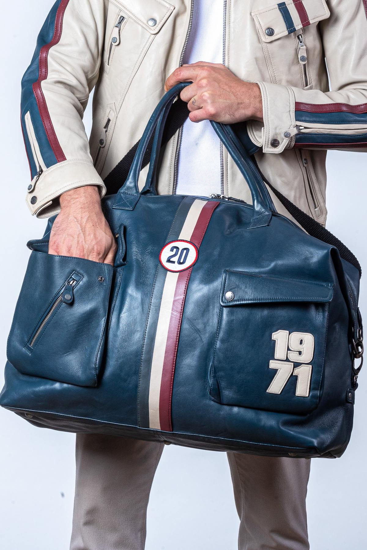 Bolsos Hombre Steve Mcqueen DEAN6 72H ROYAL BLUE — vista 1