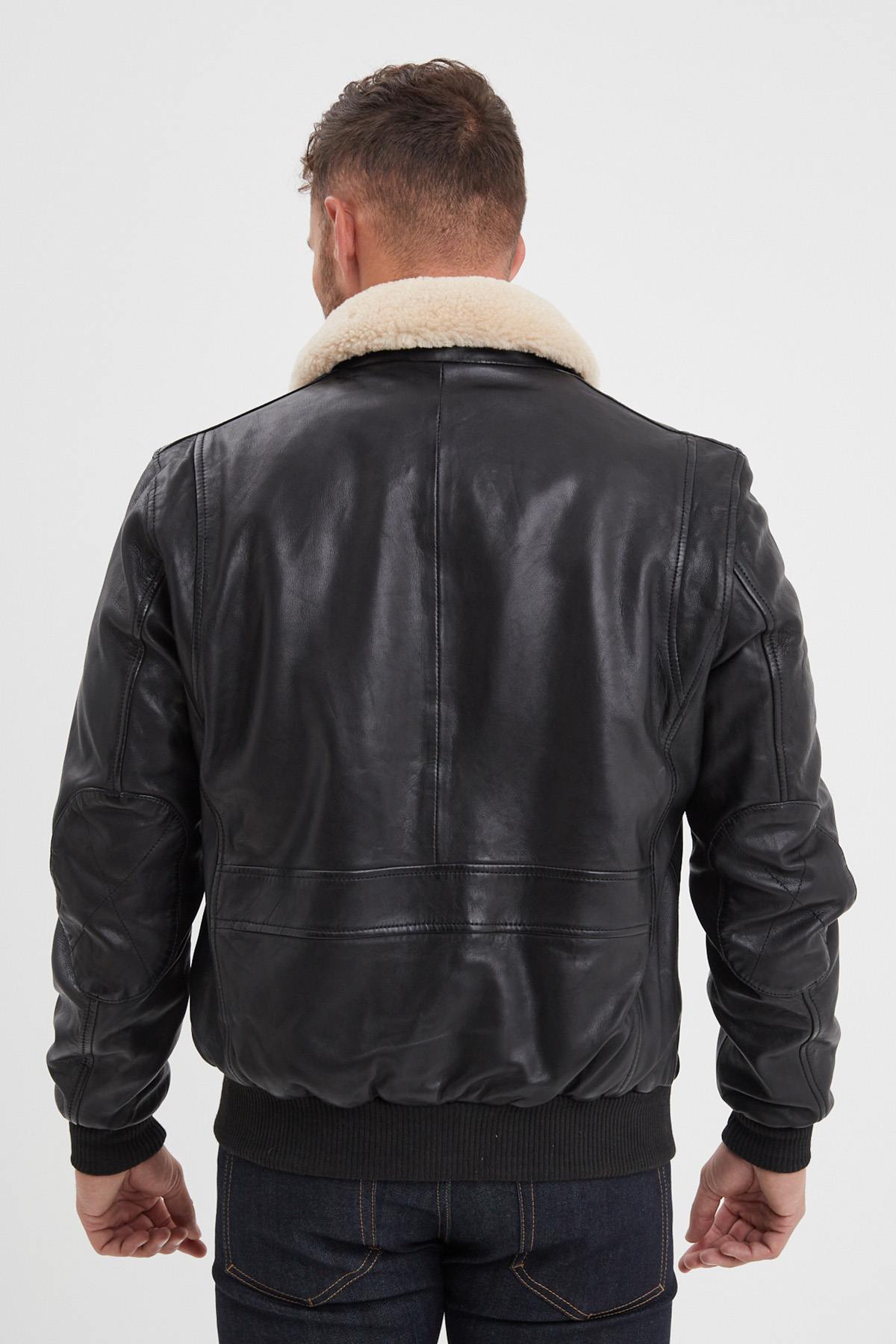 Blouson Homme Daytona CORSAIR FUR SHEEP PETROL BLACK — vue 2