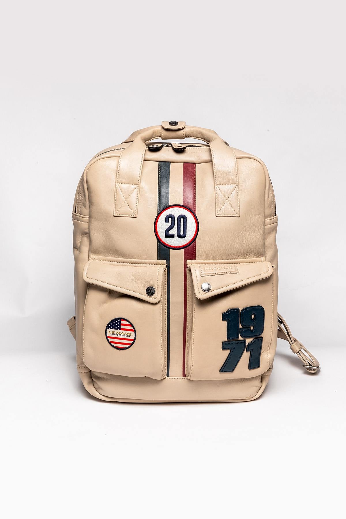Bolsos Hombre Steve Mcqueen MATT6 BACKPACK ECRU — vista 1