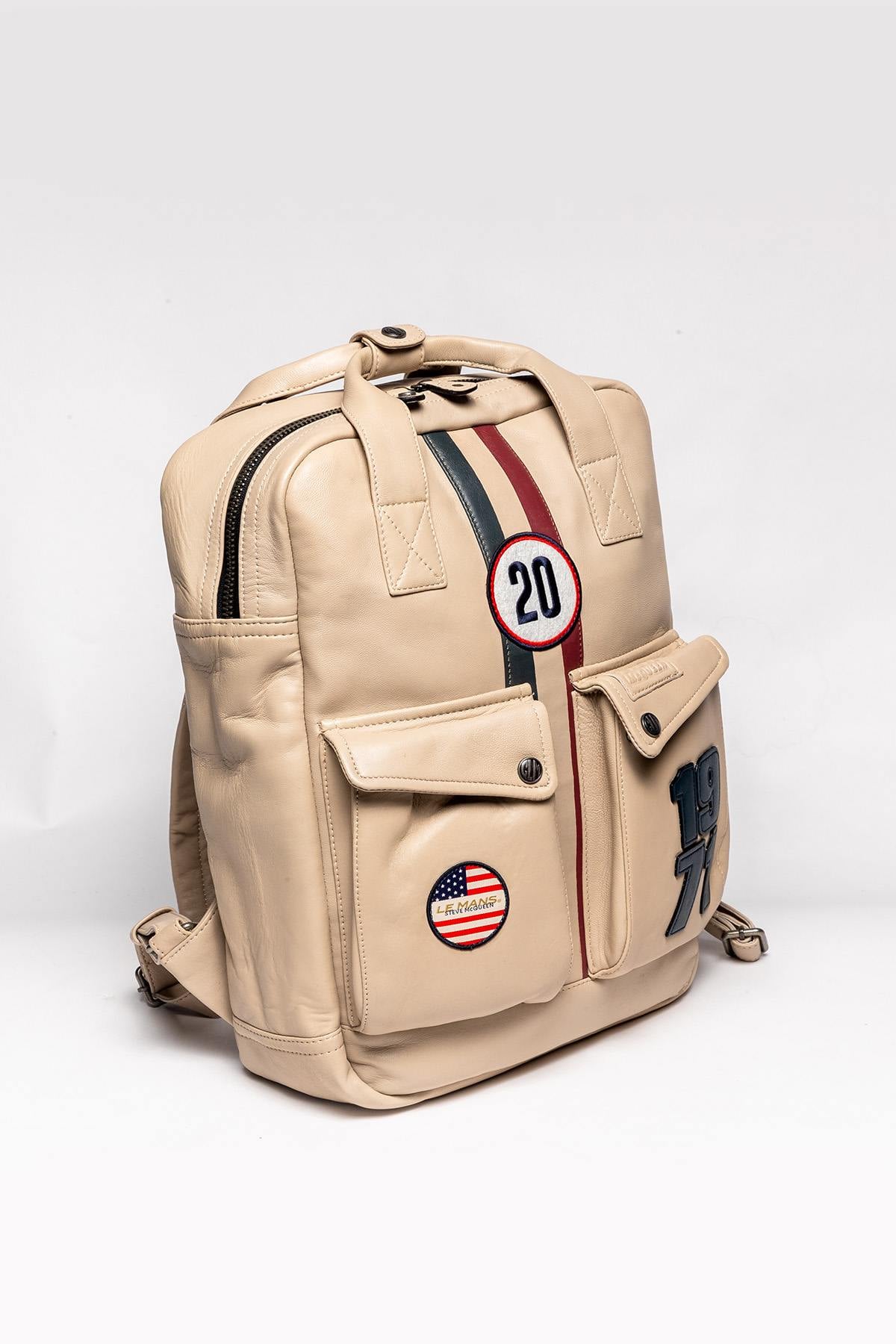 Bolsos Hombre Steve Mcqueen MATT6 BACKPACK ECRU — vista 4
