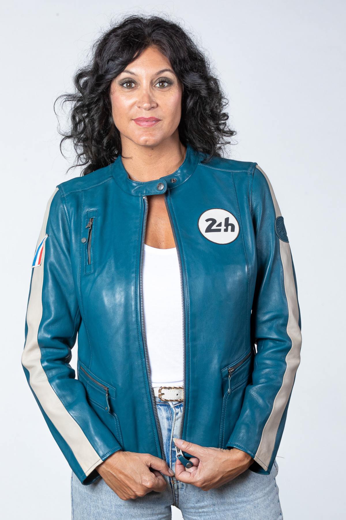 Blouson Femme 24h Le Mans AMANDA SHEEP CROWN OCEAN BLUE — vue 1
