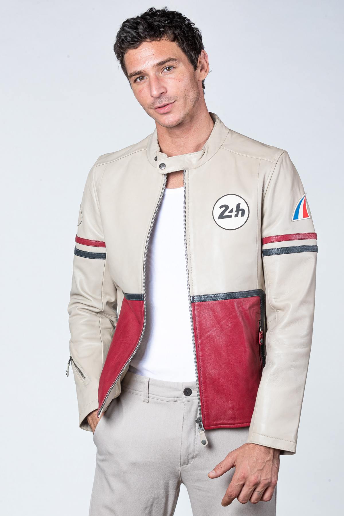 Giacche Uomo 24h Le Mans KARL SHEEP CROWN ECRU/RACING — vista 5