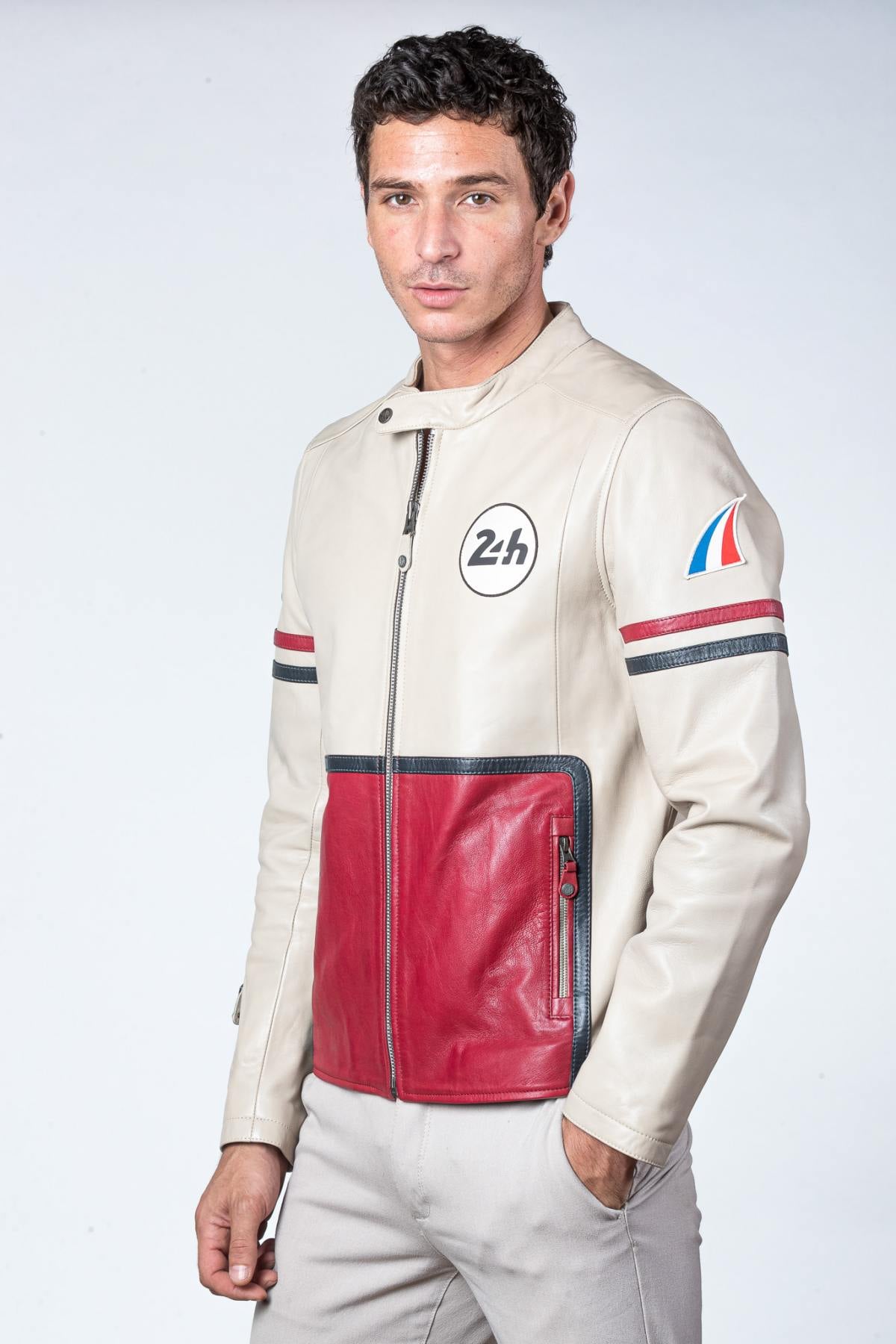 Giacche Uomo 24h Le Mans KARL SHEEP CROWN ECRU/RACING — vista 2