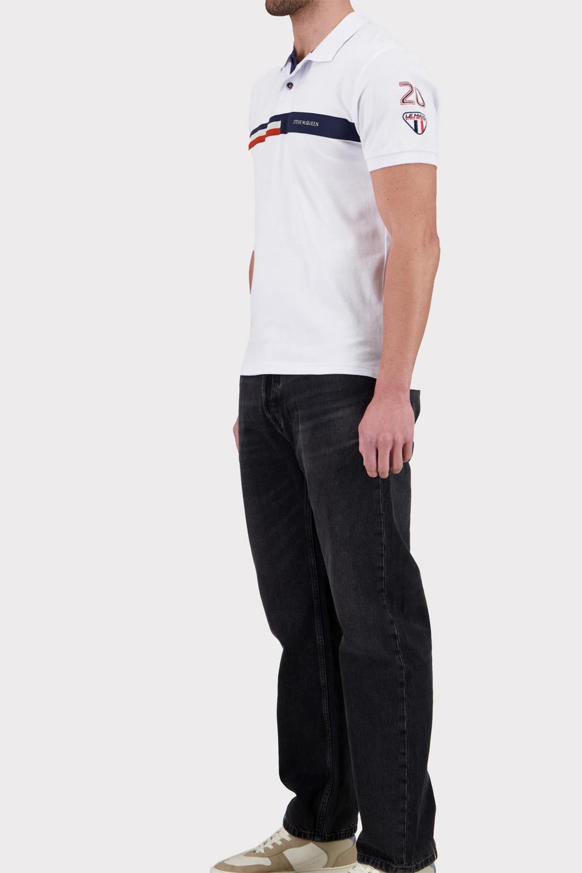 Polo Homme Steve Mcqueen POLO POM01-000 OFF WHITE — vue 4