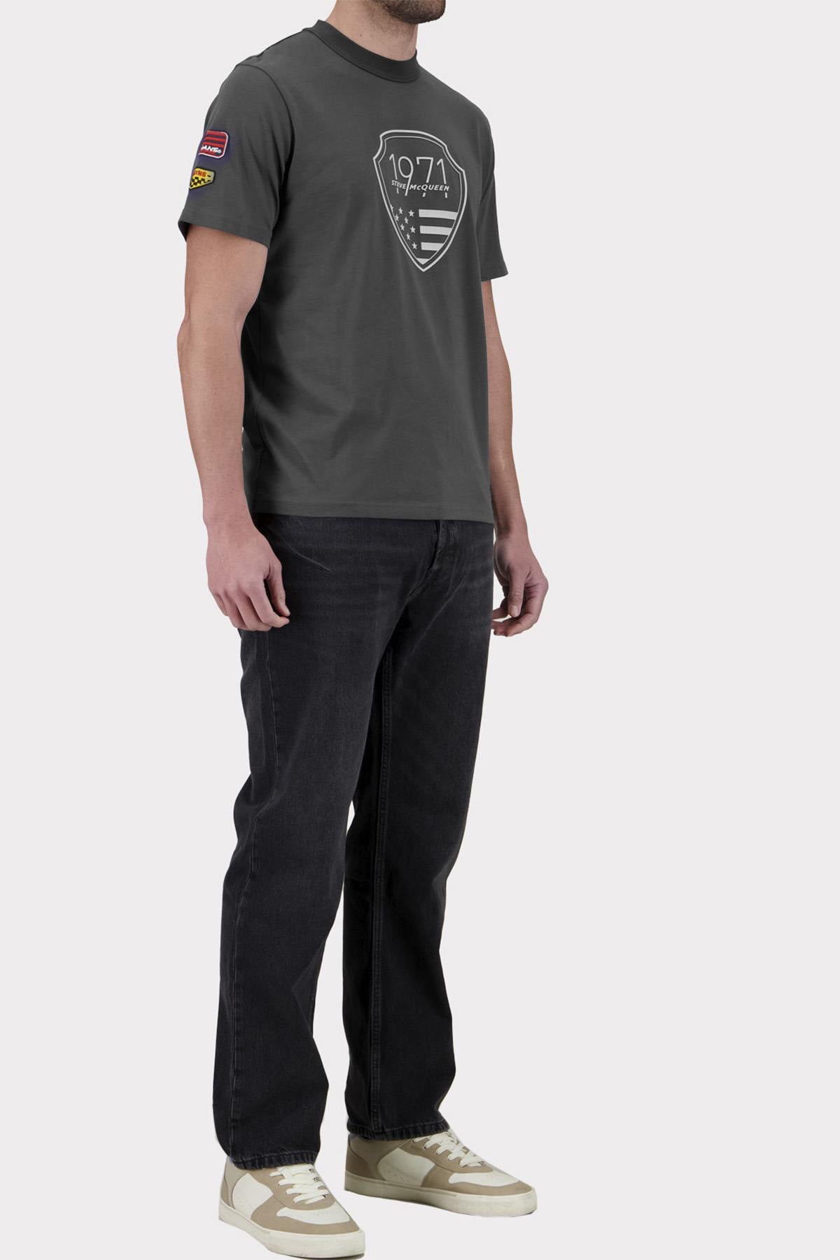 Camiseta Hombre Steve Mcqueen TEE SHIRT TSM06-105 BLACK — vista 3