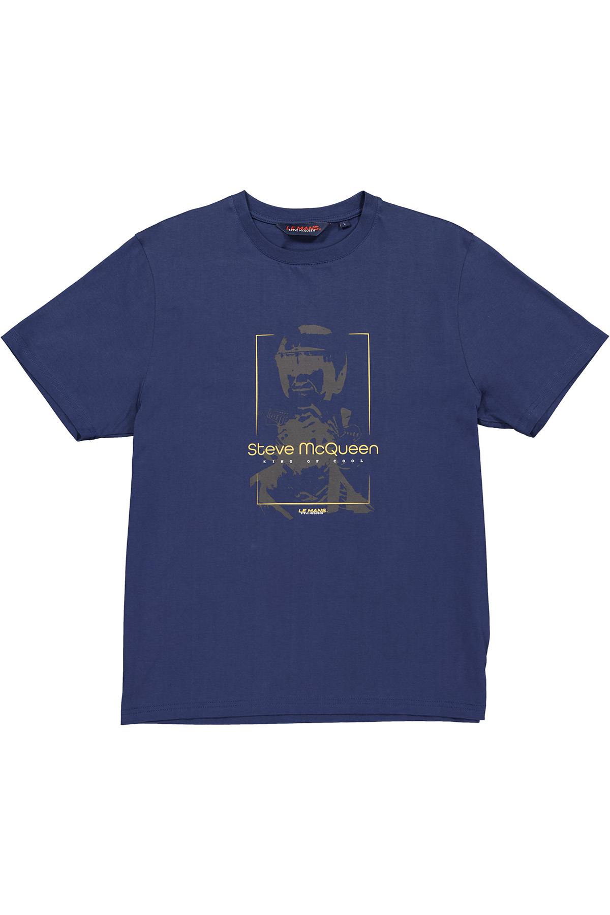 Camiseta Hombre Steve Mcqueen TEE SHIRT TSM07-100 NAVY — vista 3