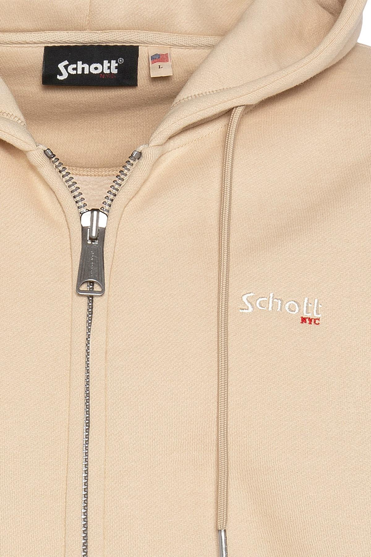 Herren Pullover/sweatshirt Schott SWCASUAL3 LT BEIGE — Ansicht 2