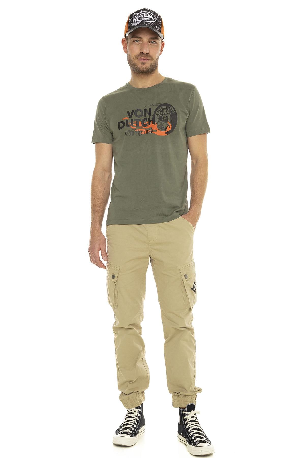 Camiseta Hombre Von Dutch TEE SHIRT WHEEL K — vista 3