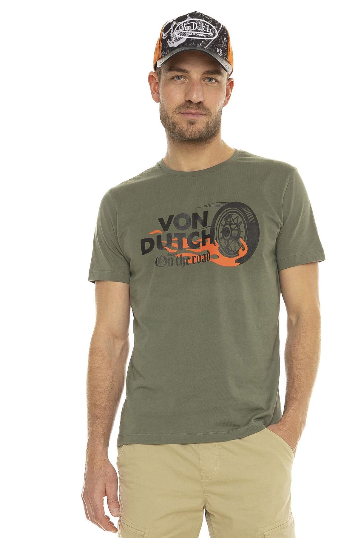 Camiseta Hombre Von Dutch TEE SHIRT WHEEL K — vista 1