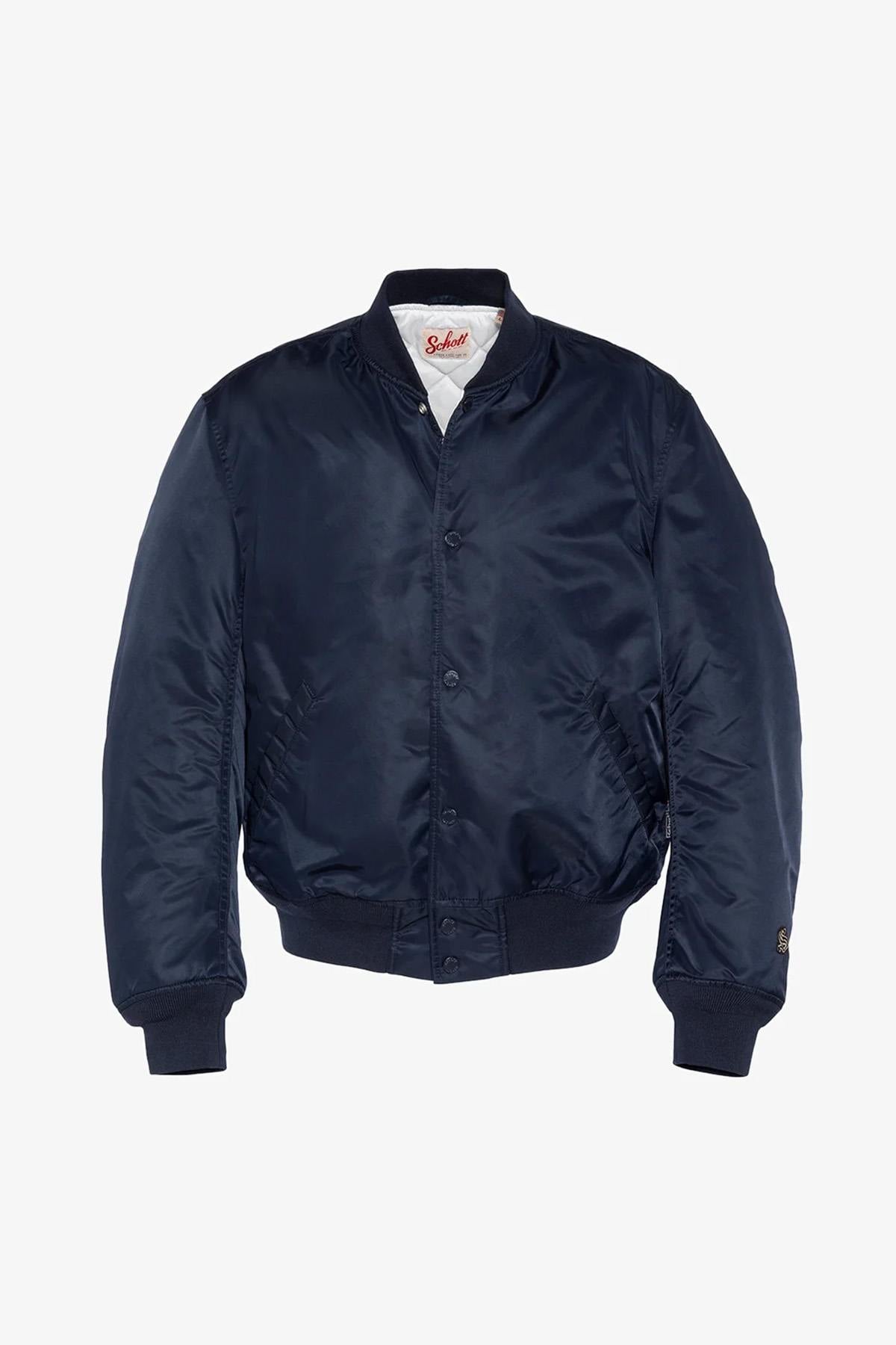 Blouson Homme Schott SPORTING DARK NAVY — vue 2