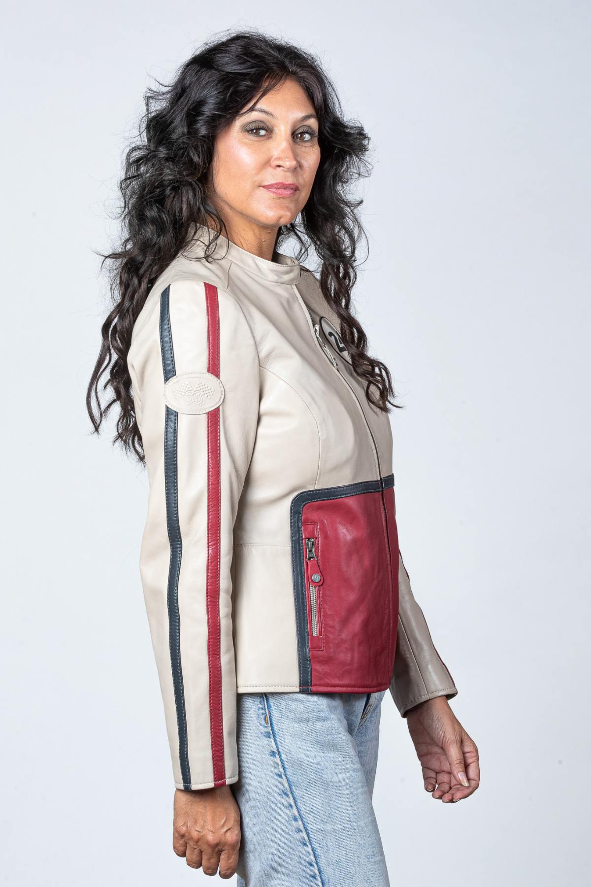 Blouson Femme 24h Le Mans MALIA SHEEP CROWN ECRU RACING — vue 2