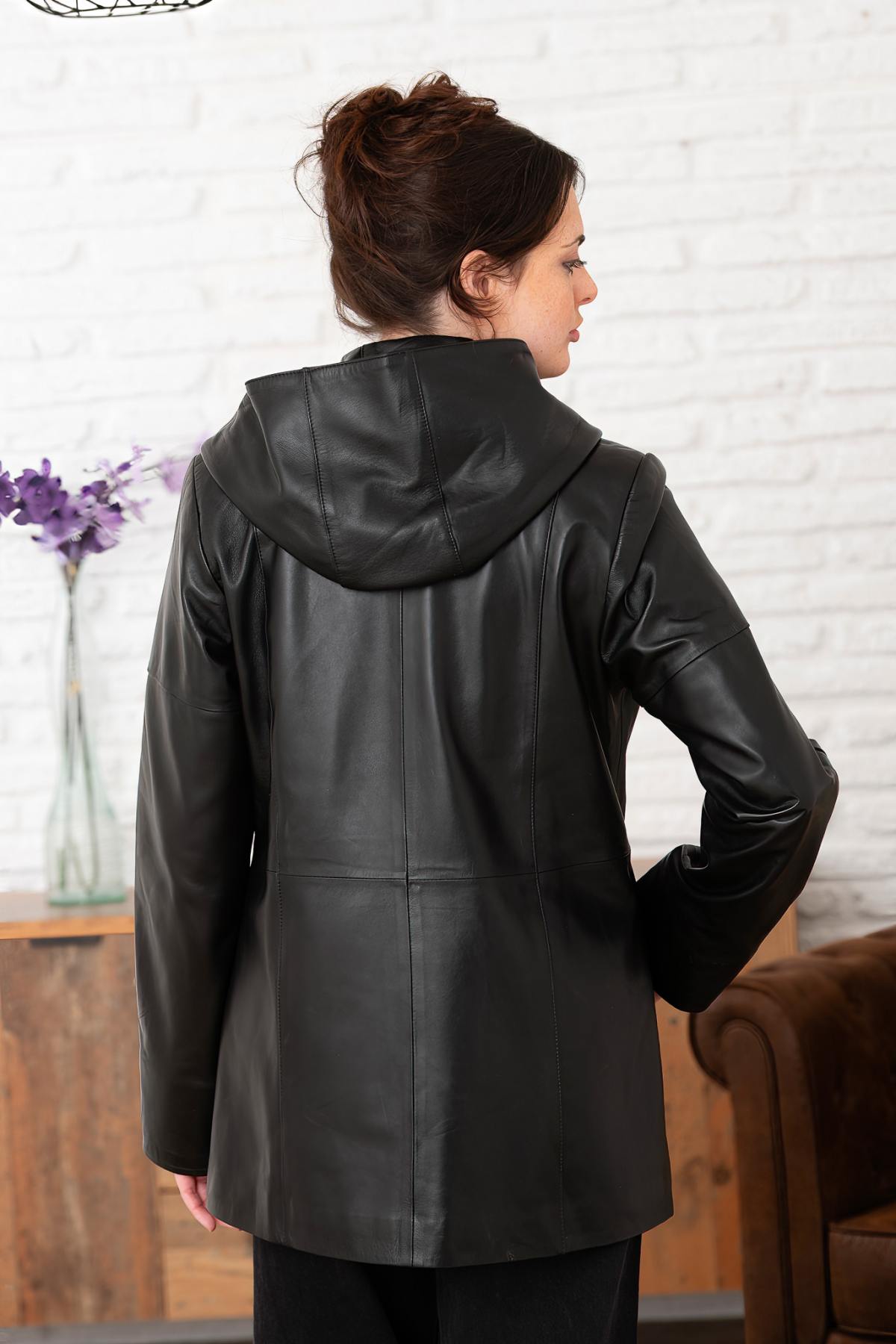 Cazadora Mujeres Cityzen SUSANNA AGNEAU PERLE NOIR — vista 4