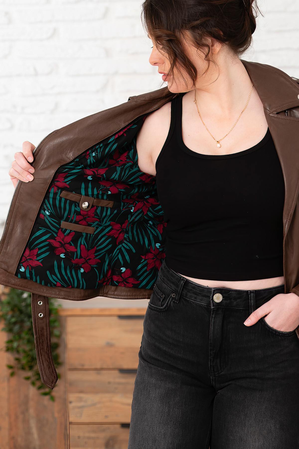 Blouson Femme Rose Garden PAULA LAMB VITA BISON — vue 6