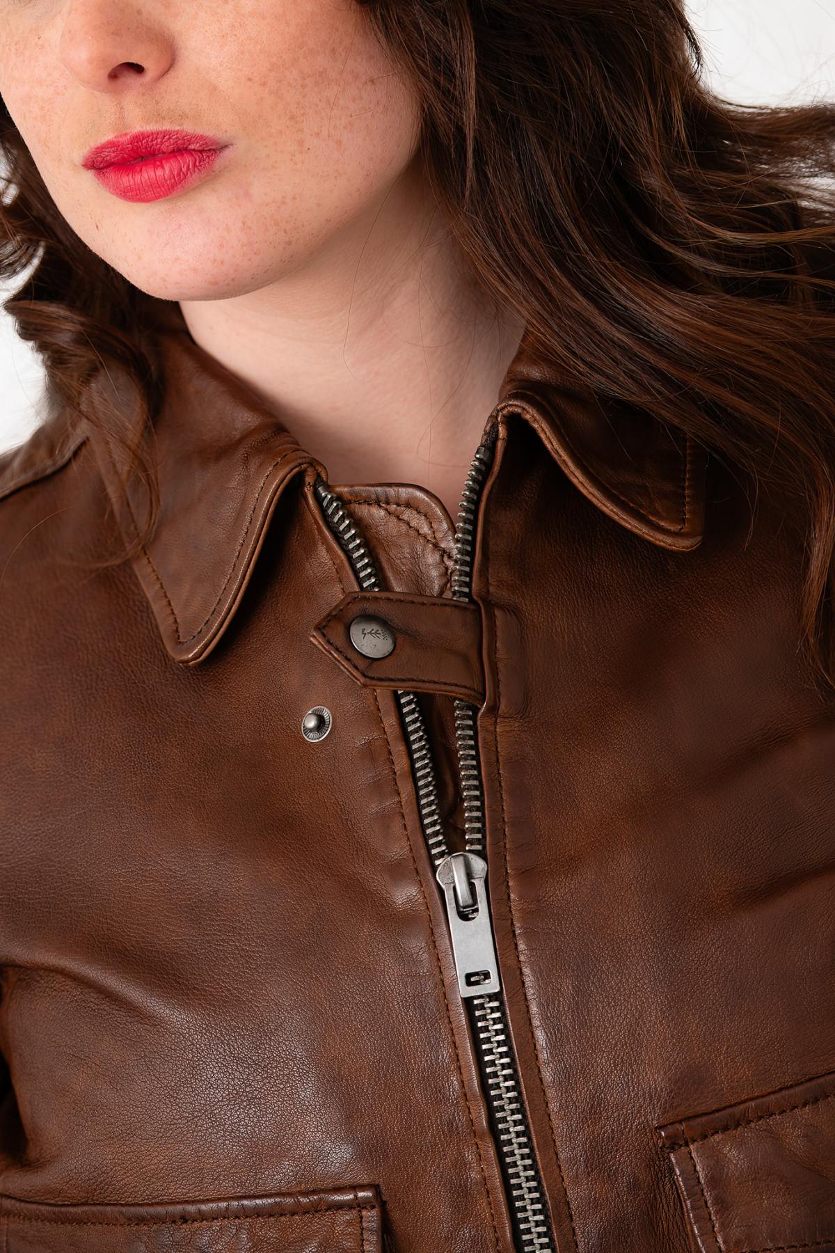 Damen Jacke Rose Garden ALICIA LAMB PAOLO DARK COGNAC — Ansicht 6