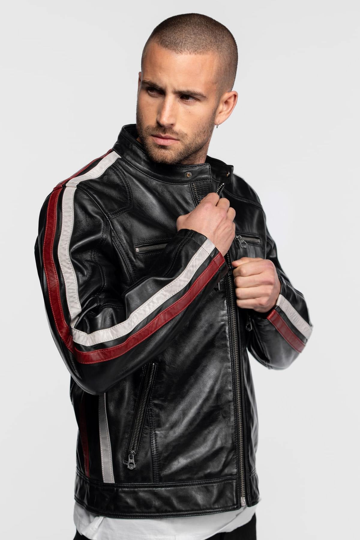Blouson Homme Daytona SCOTTY SHEEP ATLAS VEG BLACK — vue 1