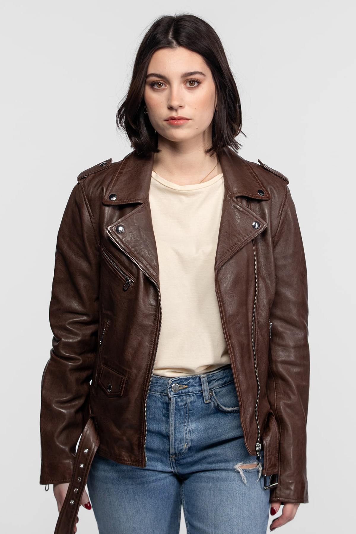 Blouson Femme Rose Garden PAULA LAMB VITA BISON — vue 12