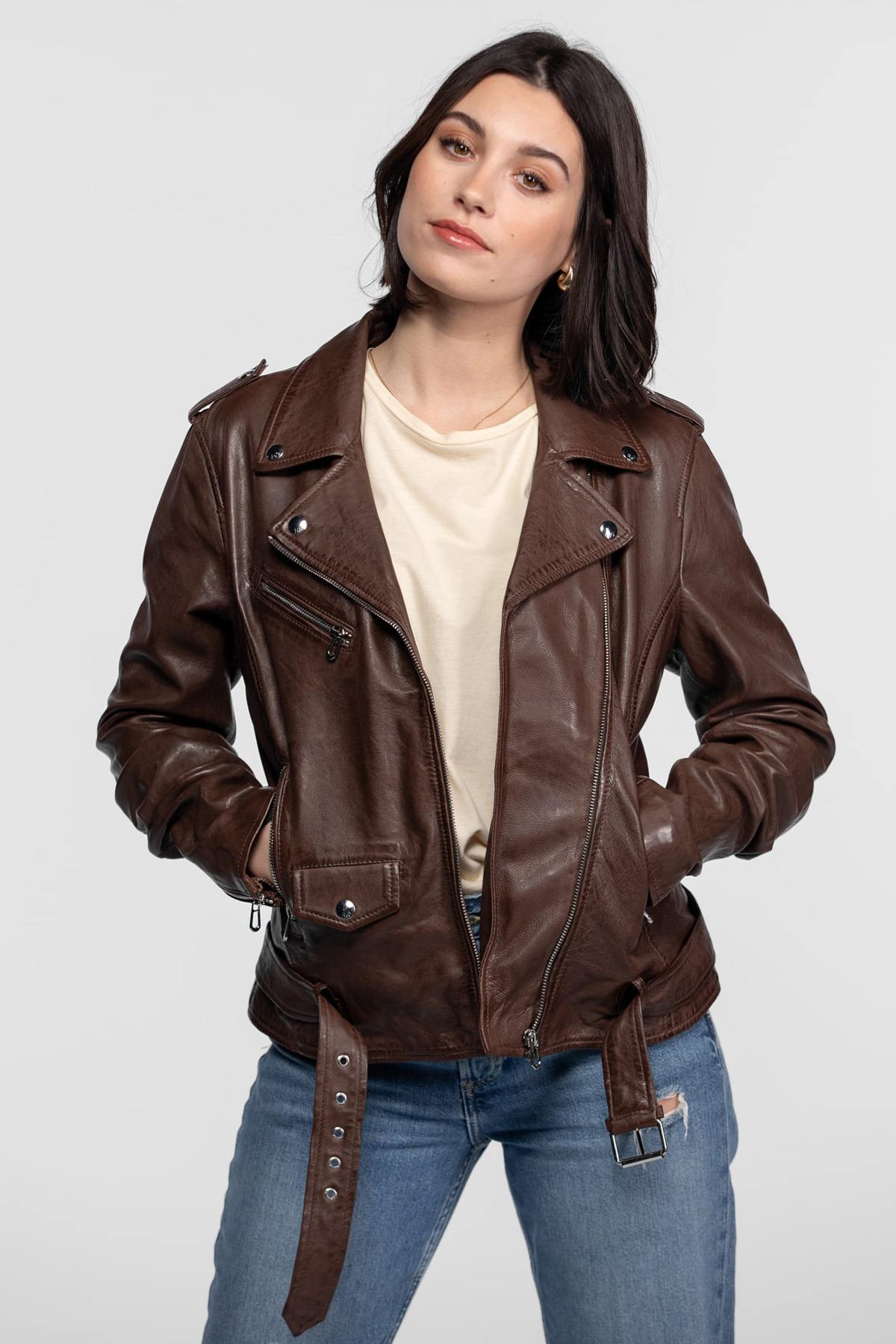 Blouson Femme Rose Garden PAULA LAMB VITA BISON — vue 8