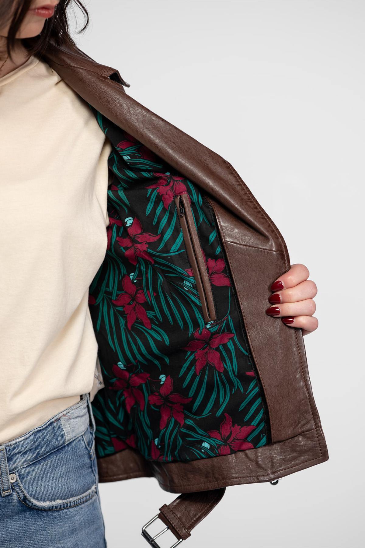Blouson Femme Rose Garden PAULA LAMB VITA BISON — vue 10