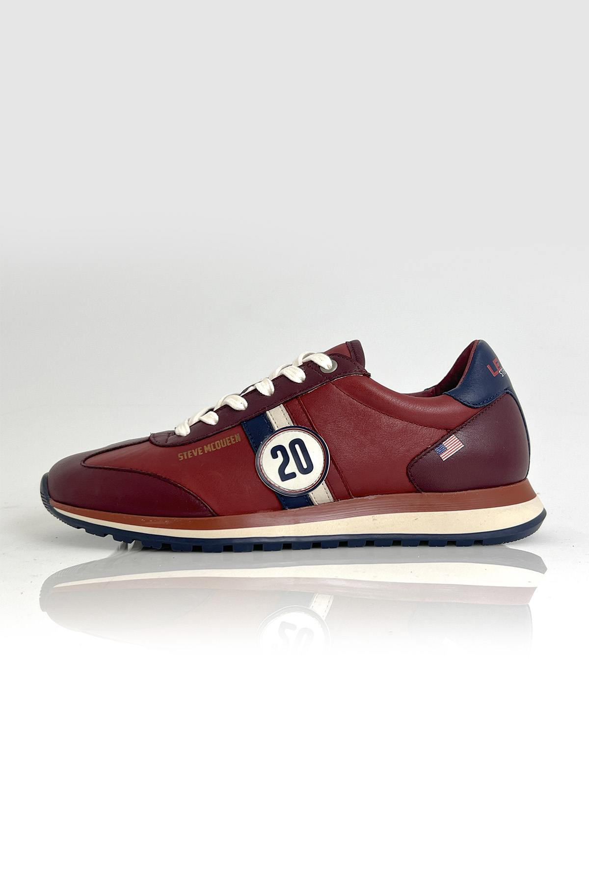 Scarpe Da Ginnastica In Pelle Uomo Steve Mcqueen COOL DARK RED — vista 4