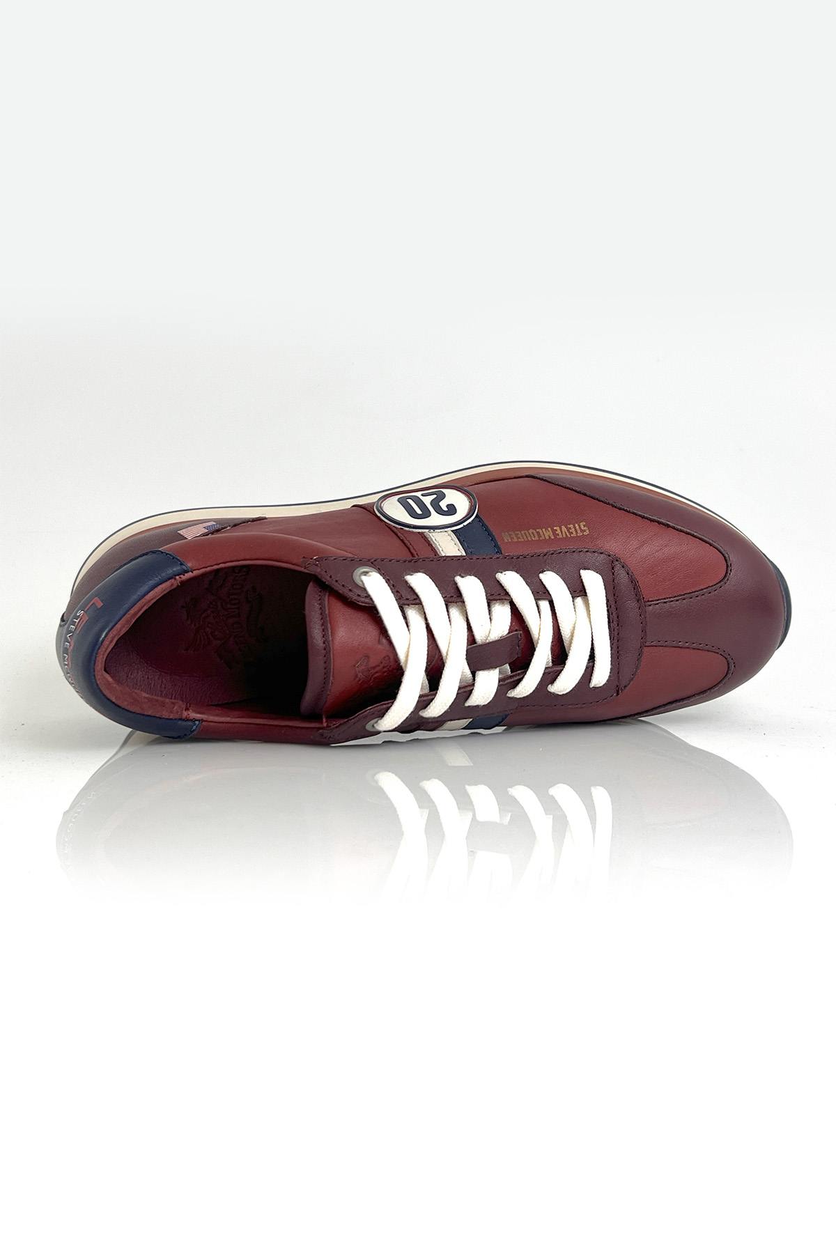 Scarpe Da Ginnastica In Pelle Uomo Steve Mcqueen COOL DARK RED — vista 6