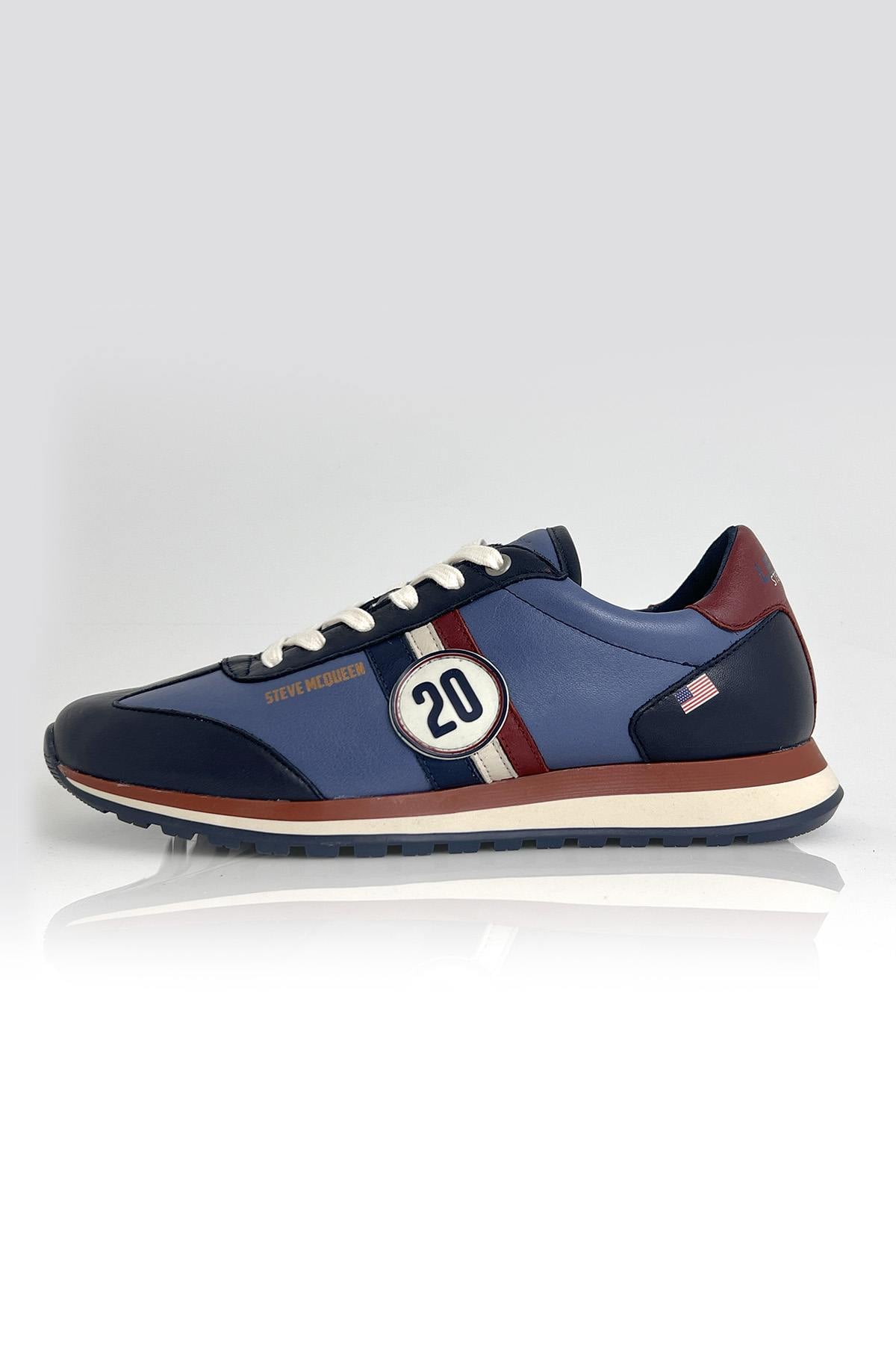 Herren Ledersneakers Steve Mcqueen COOL BLUE — Ansicht 2