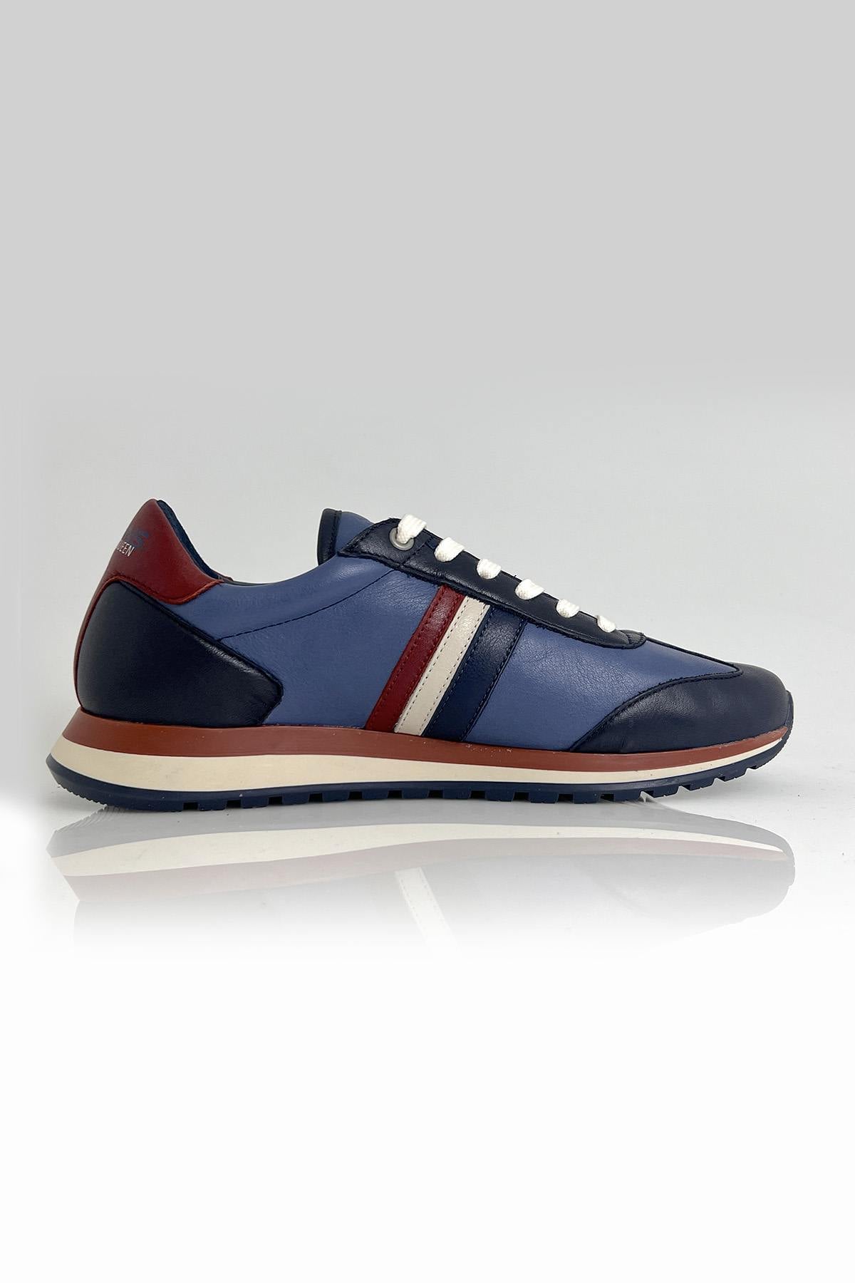 Herren Ledersneakers Steve Mcqueen COOL BLUE — Ansicht 3