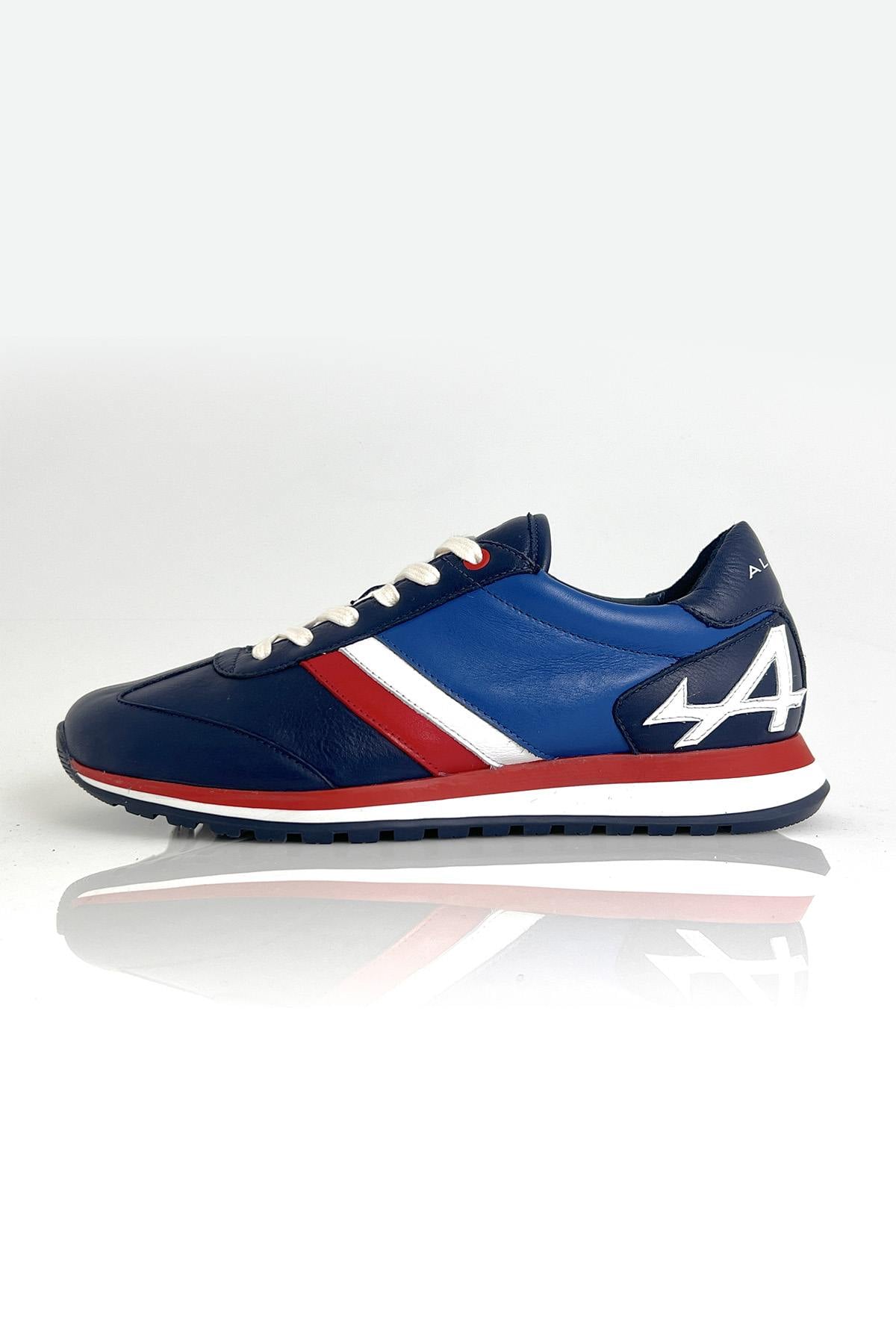 Herren Ledersneakers Alpine BERLINETTE ROYAL BLUE — Ansicht 3