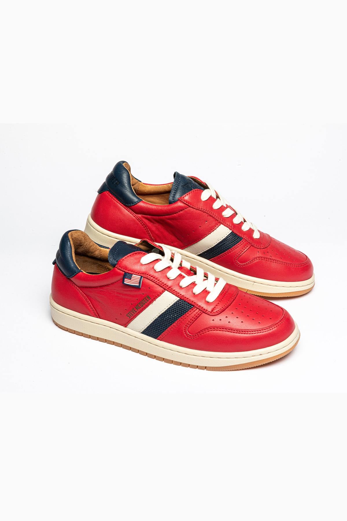 Herren Ledersneakers Steve Mcqueen BULL RED RACING — Ansicht 2
