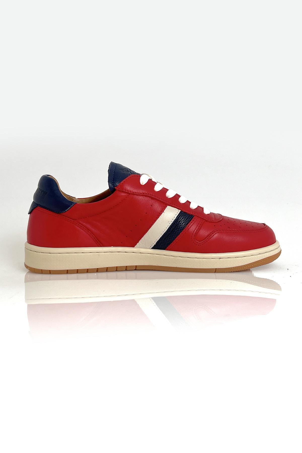 Herren Ledersneakers Steve Mcqueen BULL RED RACING — Ansicht 4