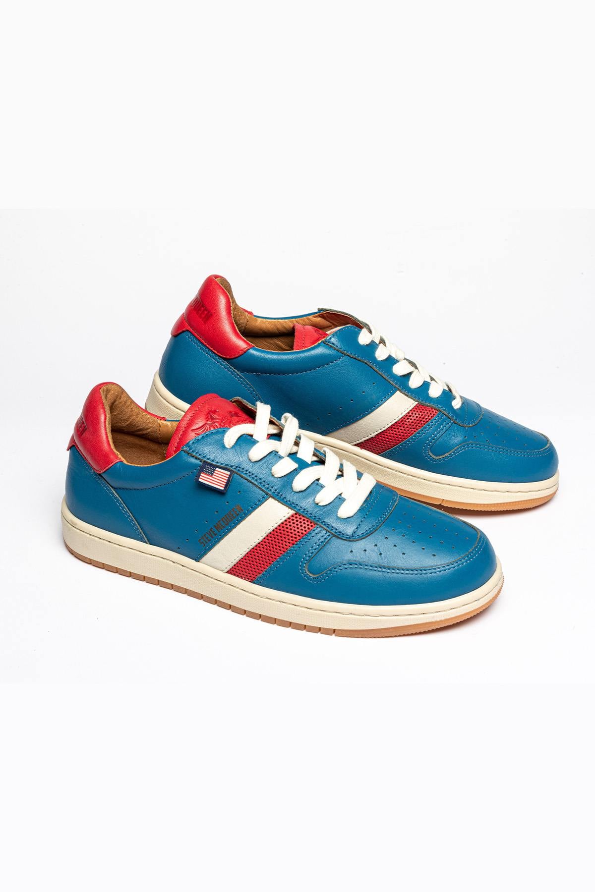 Herren Ledersneakers Steve Mcqueen BULL OCEAN BLUE — Ansicht 2
