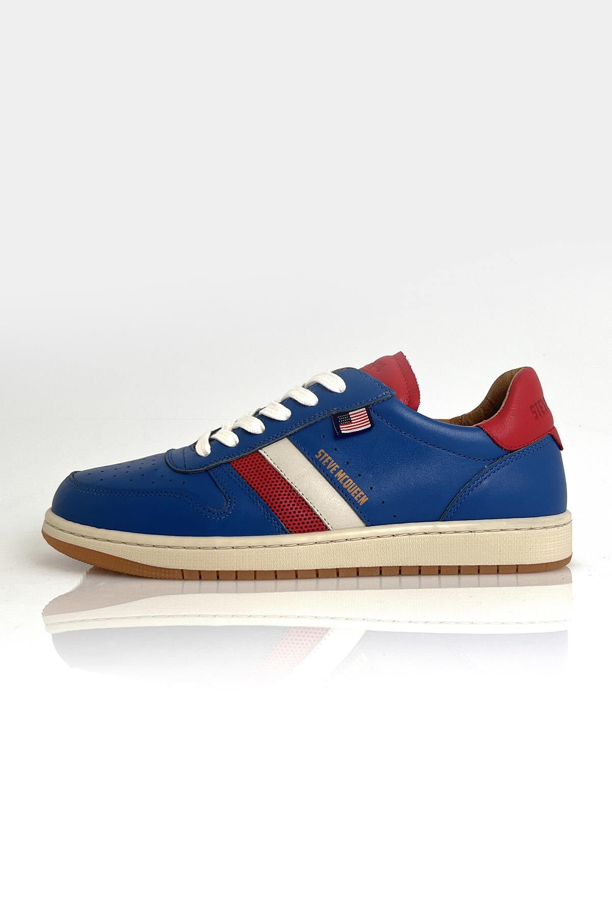Herren Ledersneakers Steve Mcqueen BULL OCEAN BLUE — Ansicht 3