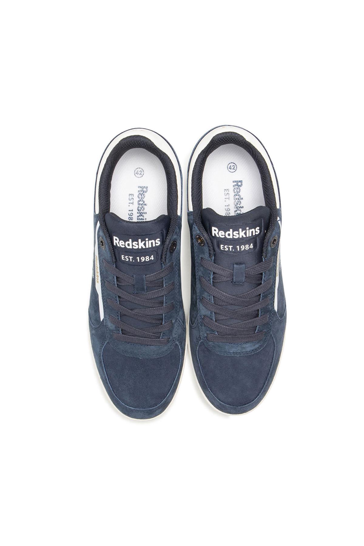 Herren Ledersneakers Redskins DETENTE MARINE BLANC — Ansicht 3