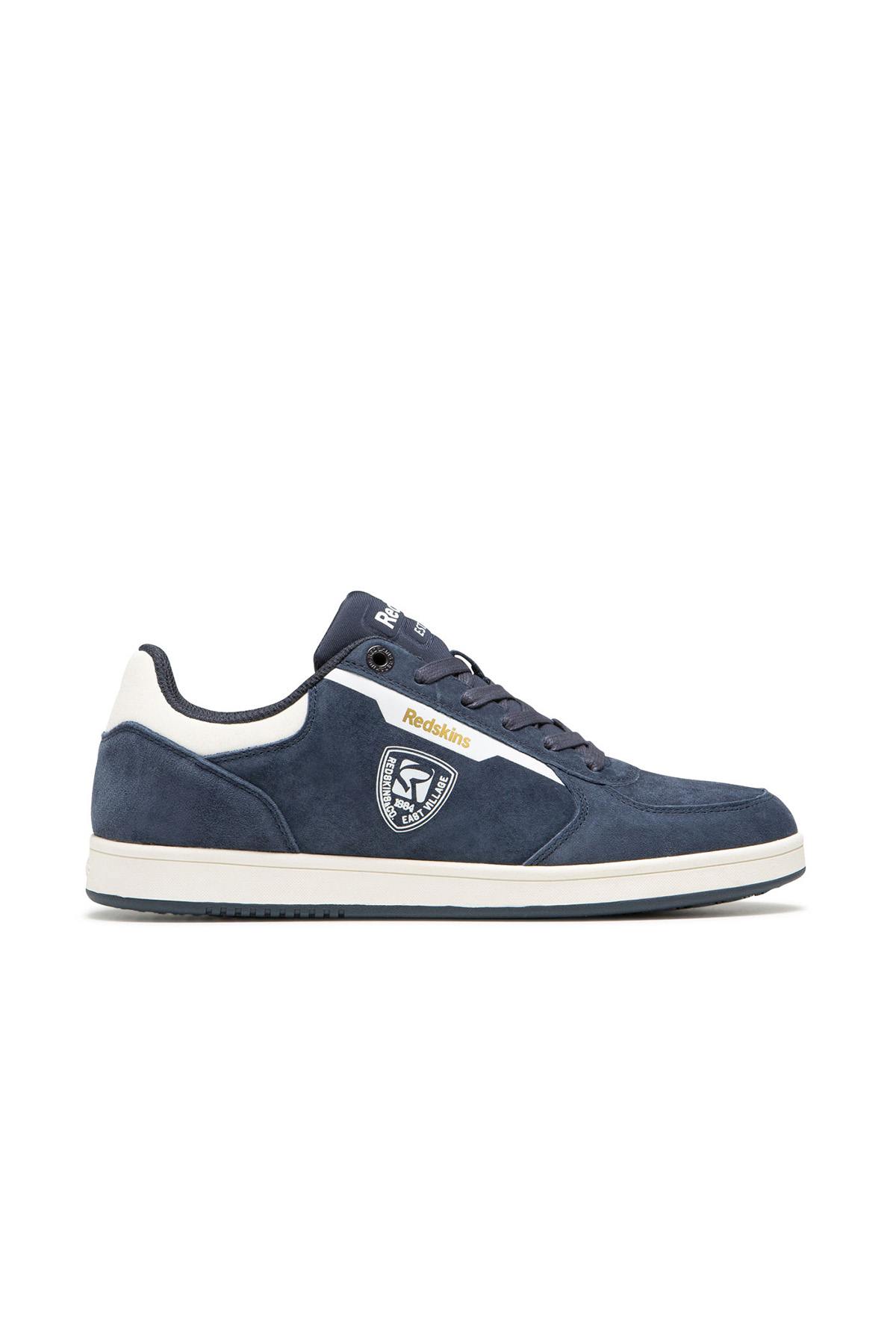 Herren Ledersneakers Redskins DETENTE MARINE BLANC — Ansicht 4