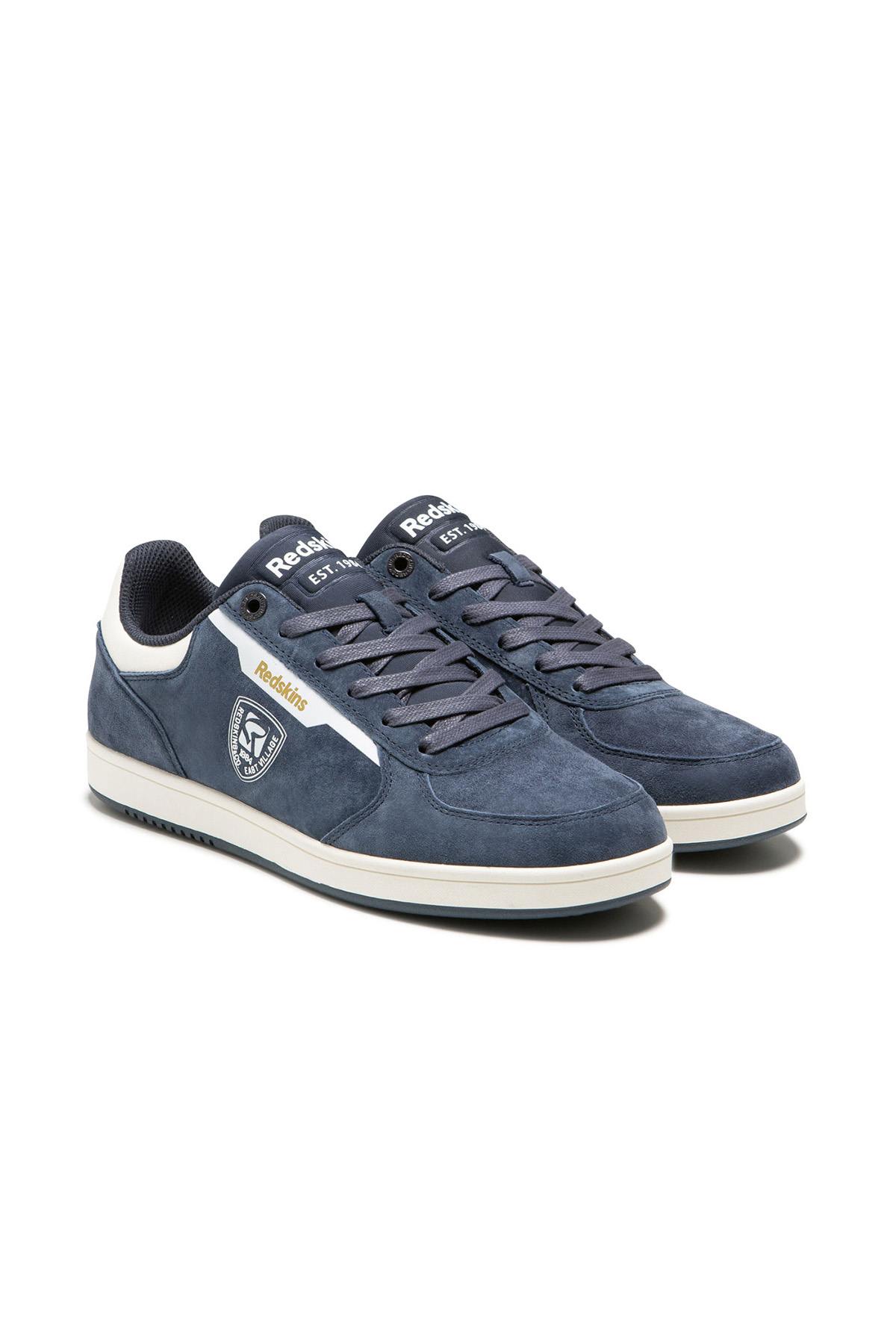 Herren Ledersneakers Redskins DETENTE MARINE BLANC — Ansicht 1