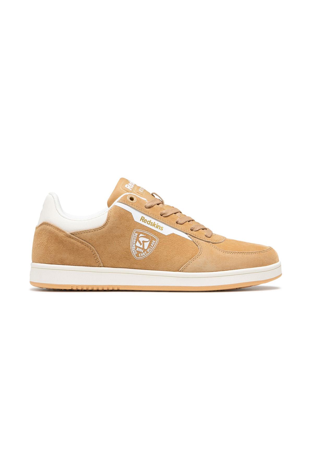 Scarpe Da Ginnastica In Pelle Uomo Redskins DETENTE BEIGE BLANC — vista 3