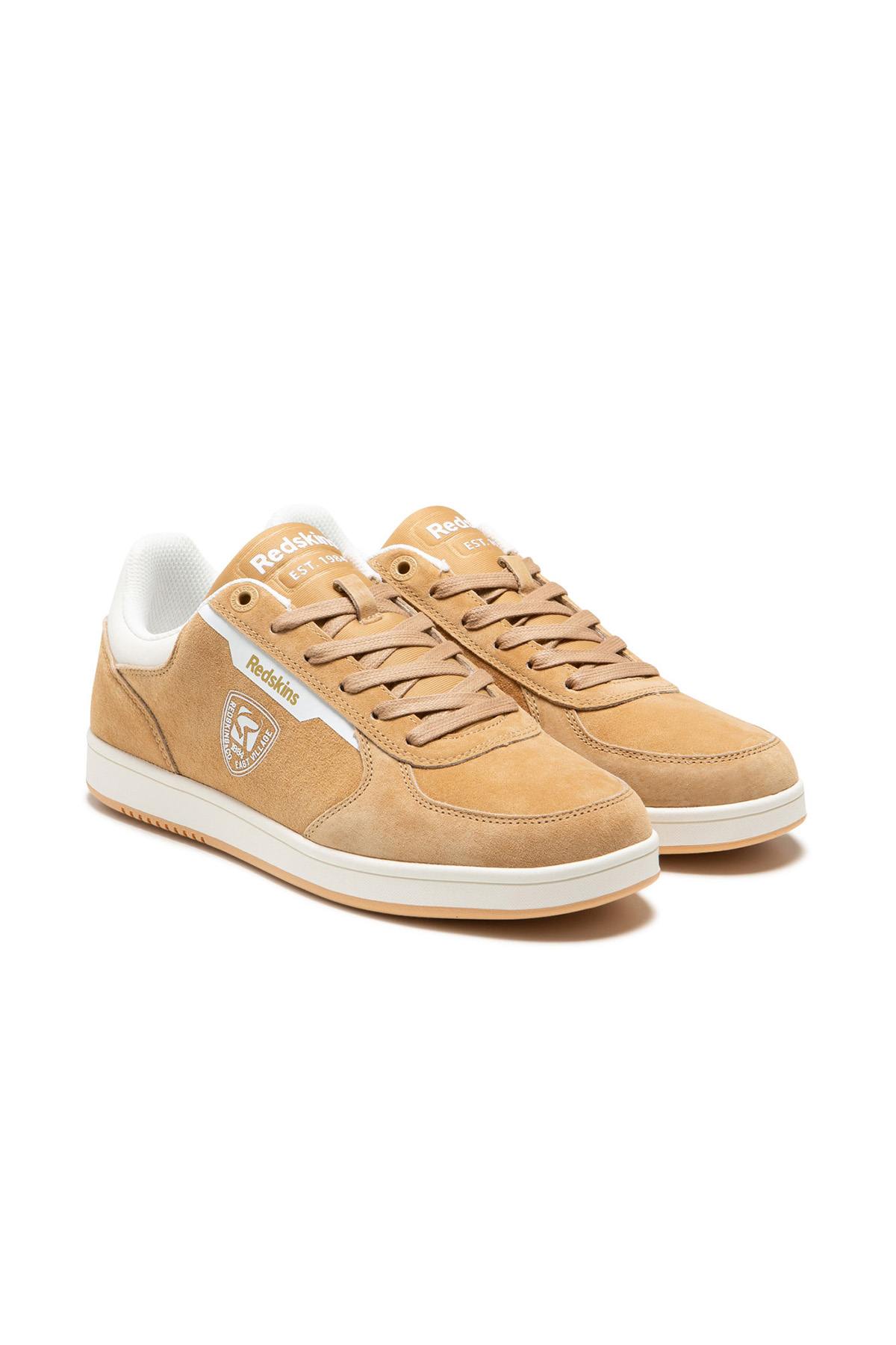 Scarpe Da Ginnastica In Pelle Uomo Redskins DETENTE BEIGE BLANC — vista 1