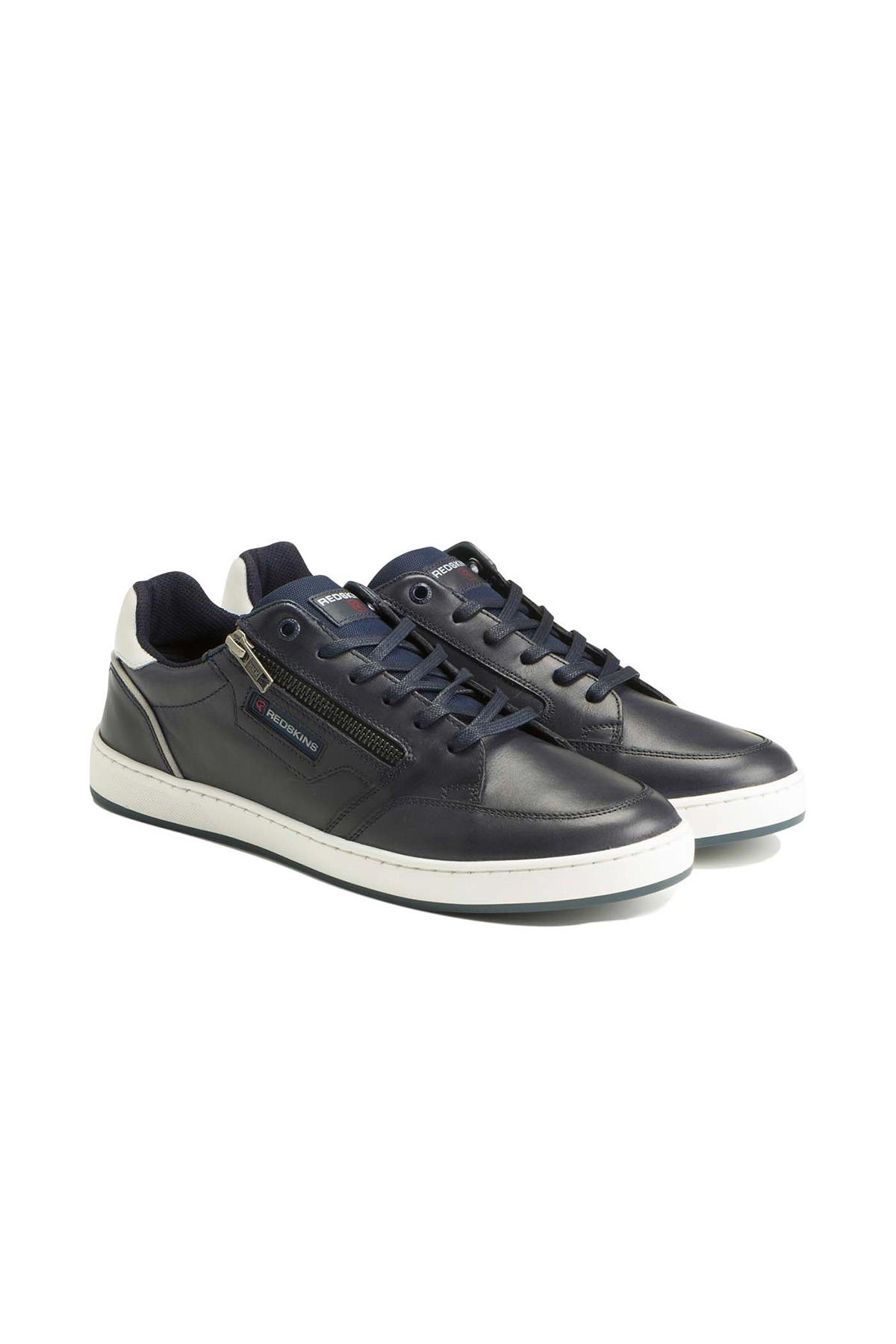 Herren Ledersneakers Redskins MISSOURI MARINE BLANC — Ansicht 1
