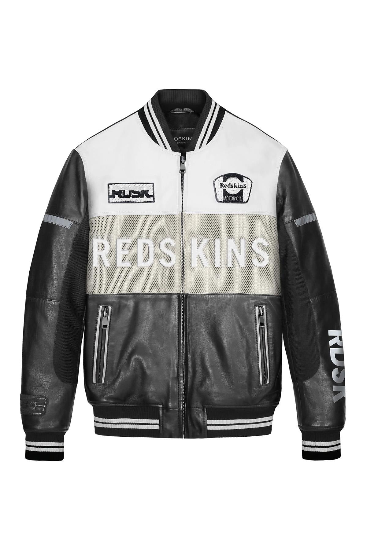 Giacche Uomo Redskins NOGARO RACING BLACK / WHITE — vista 9