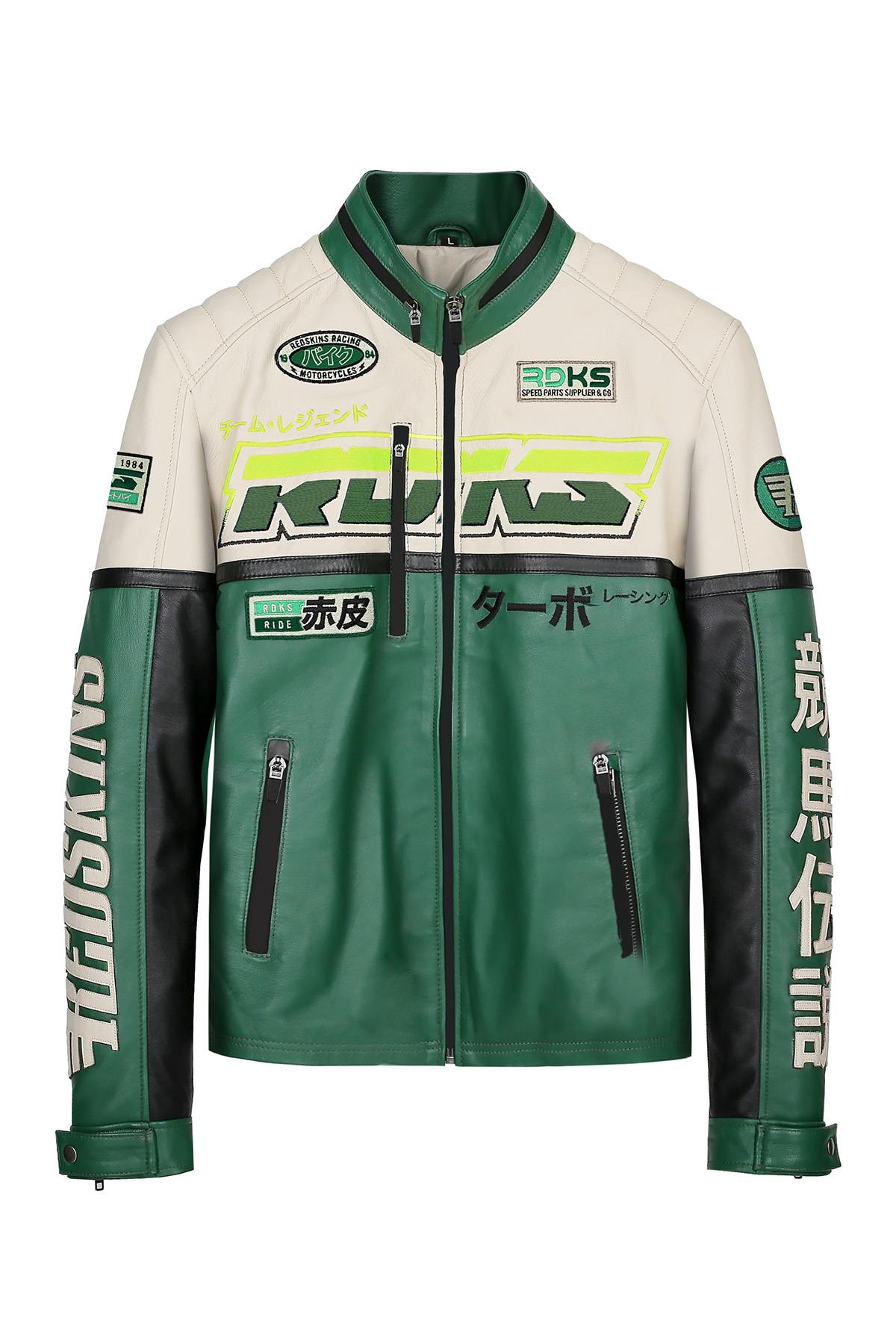 Herren Jacke Redskins SANCUIR RACING MEDIUM GREEN / NATUREL — Ansicht 9