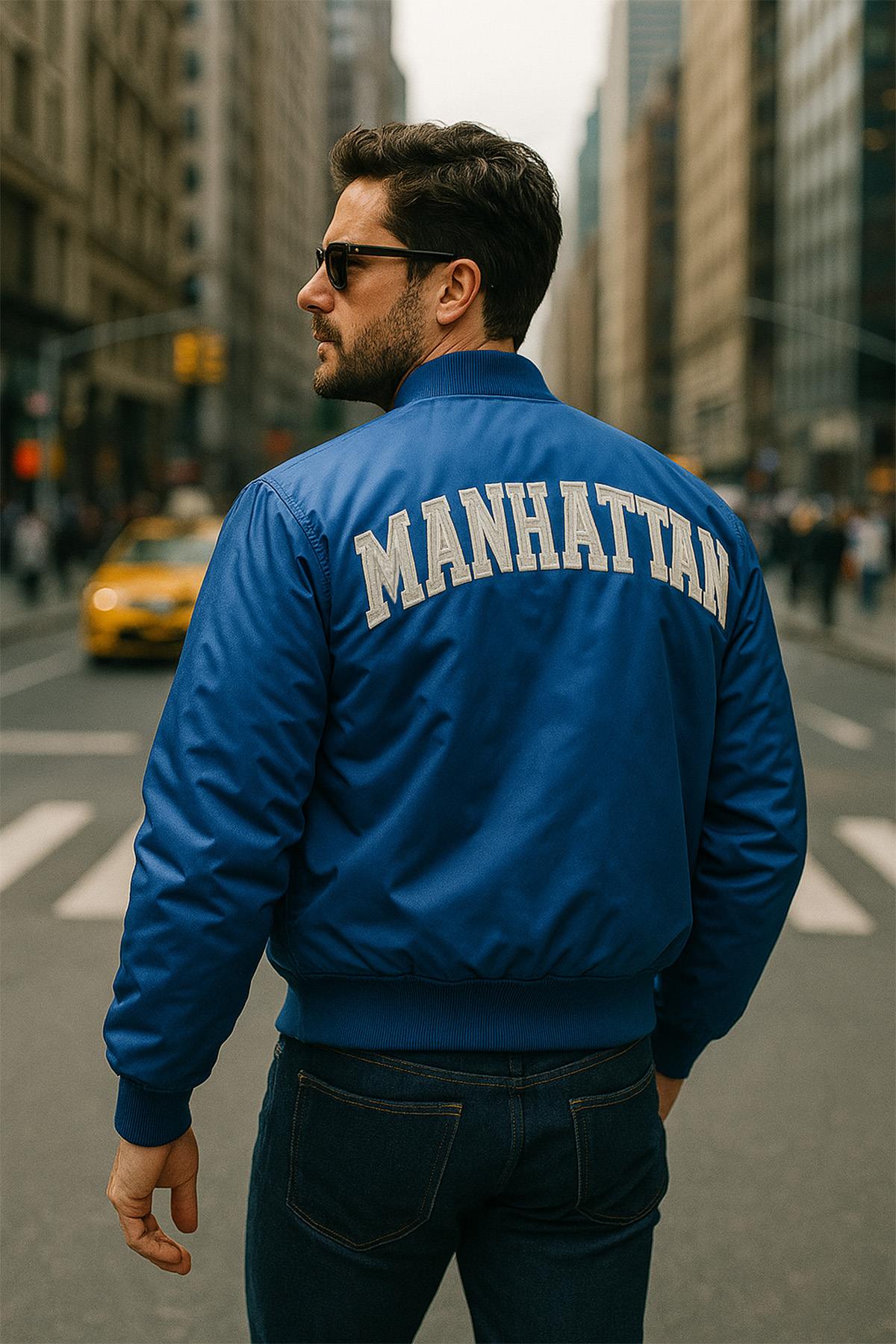 Herren Jacke Schott SPORTING ELECTRIC BLUE — Ansicht 1