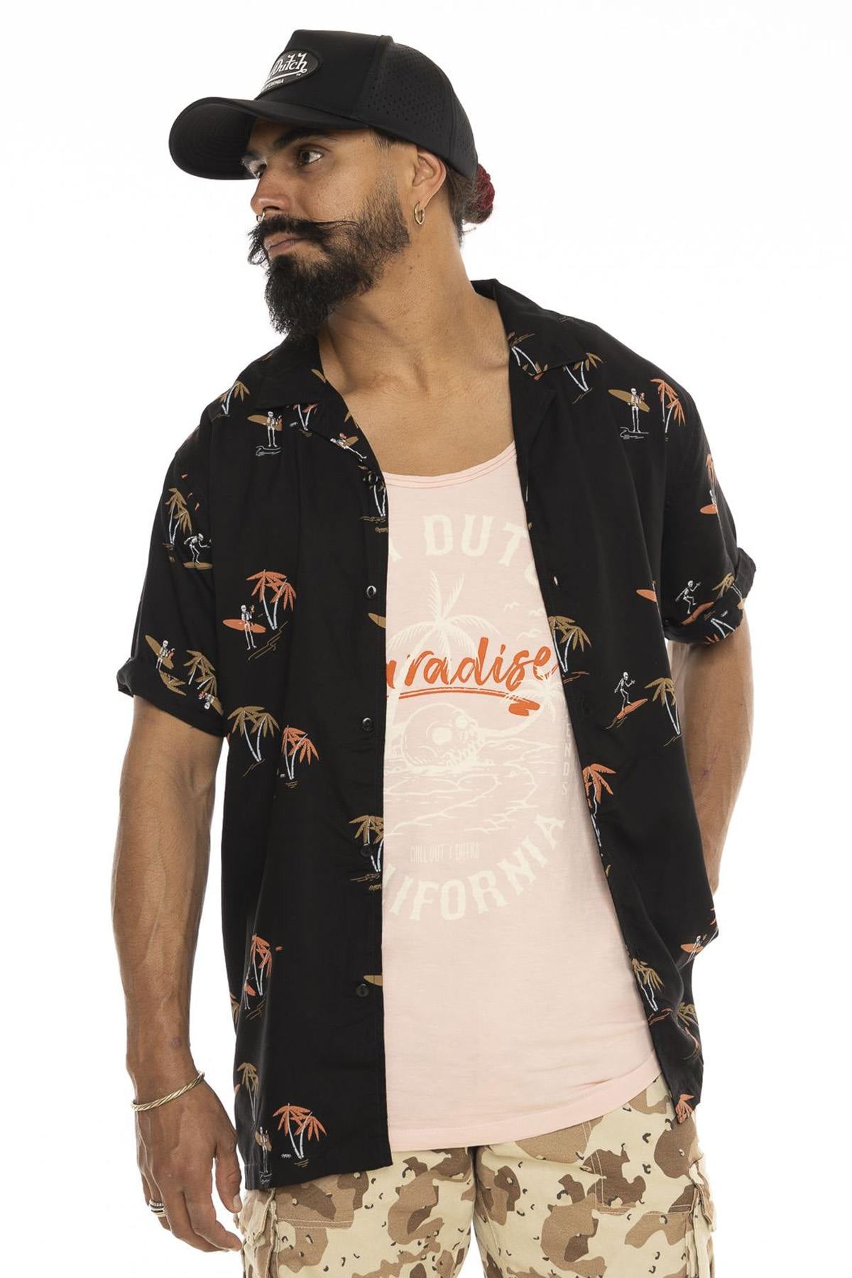 Camisa Hombre Von Dutch CHEMISE WAVES NR — vista 5