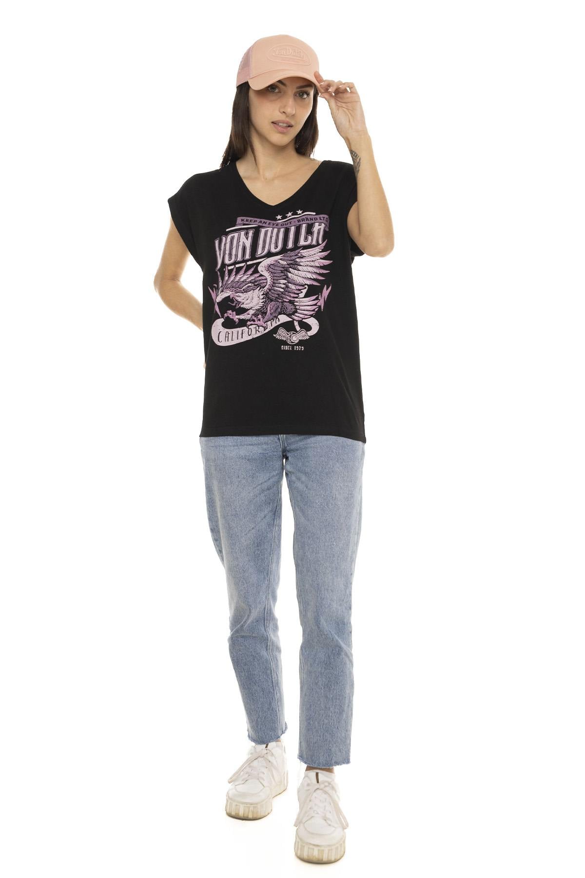 Camiseta Mujeres Von Dutch TEE SHIRT AME B — vista 4