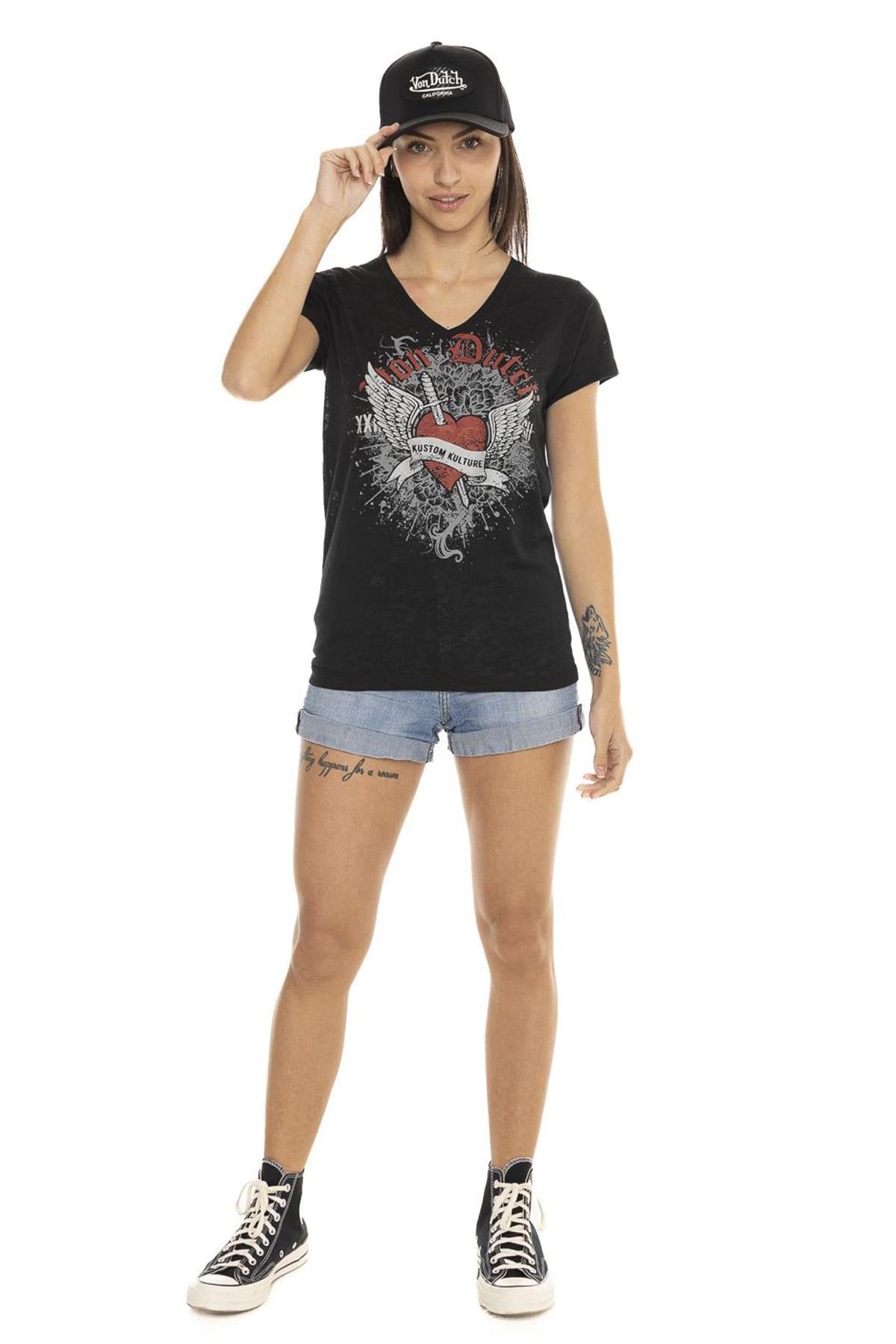Camiseta Mujeres Von Dutch TEE SHIRT EPE B — vista 4