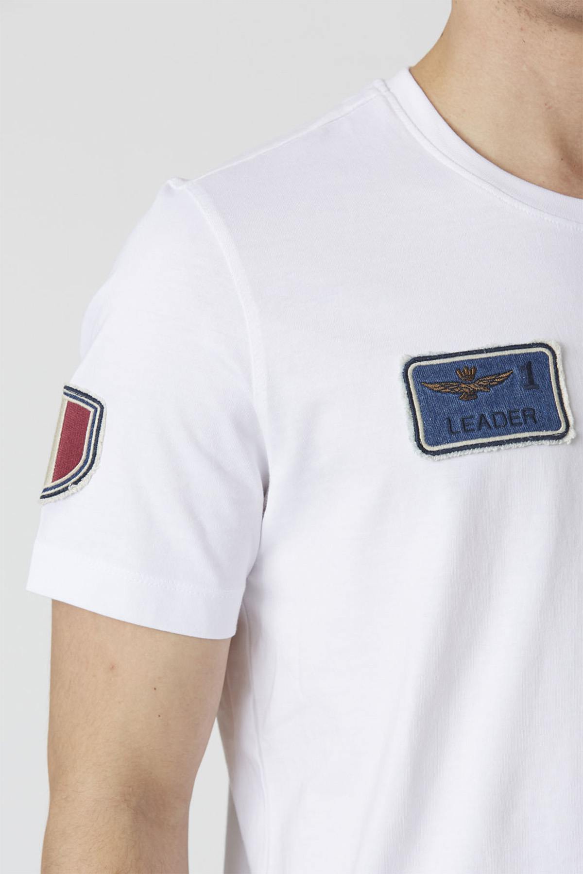 Herren T-shirt Aeronautica Militare TS2411J634 OFF WHITE — Ansicht 5